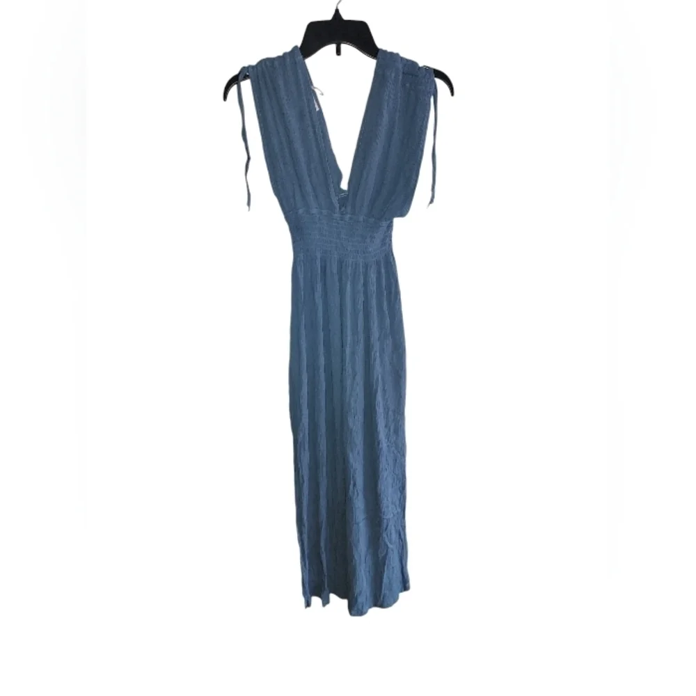 Mar del Agua blue dress high slits low cut - Picture 2 of 5